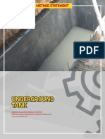 Underground Water Tank Method Statement