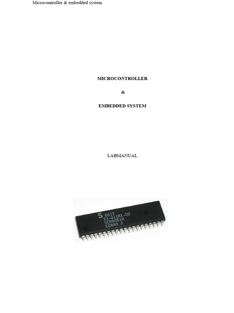 8051 - Lab Manual - Old | PDF | Computing | Electricity