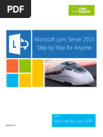 Microsoft Lync Server 2013 Step by Step For Anyone - REV013