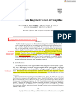 Toward An Implied Cost of Capital (Gebhardt Et Al., 2001)