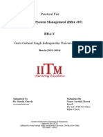 ISM Practical File Cover Page