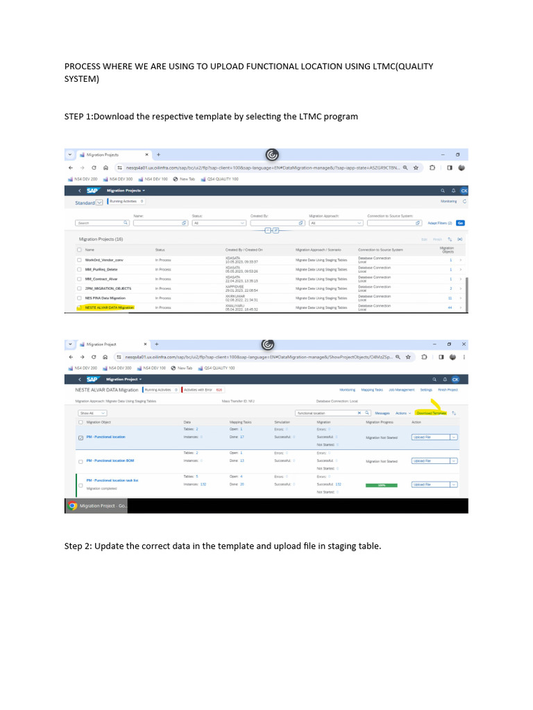 Uploading Functional Location via LTMC | PDF
