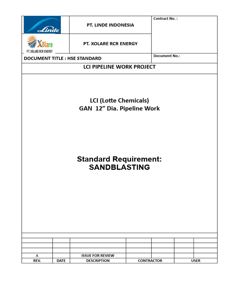 HSE - Sandblasting | PDF | Personal Protective Equipment | Occupational ...