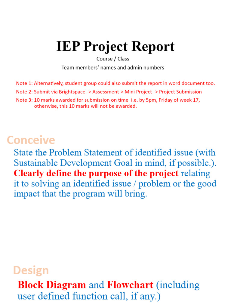 Student Project Submission Guide | PDF | Input/Output | Software ...