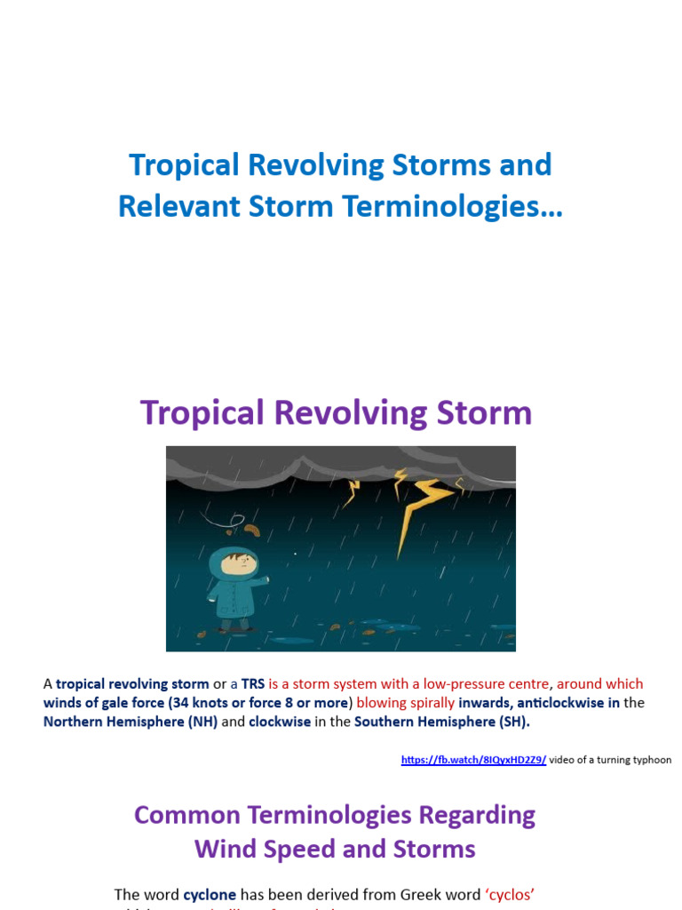 00.16 Trs and Relevant Storm Terminologies | PDF | Tropical Cyclones ...
