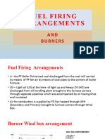 Fuel Firing Arrangement and Burners