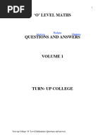 O Level Maths Q and Answers Volume One