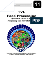 TVL AFAFood Processing11 q4 CLAS2 Preparing The Raw Materials v2 For QA PALAWAN NATIONAL SCHOOL Region IV B Puerto Princesa City