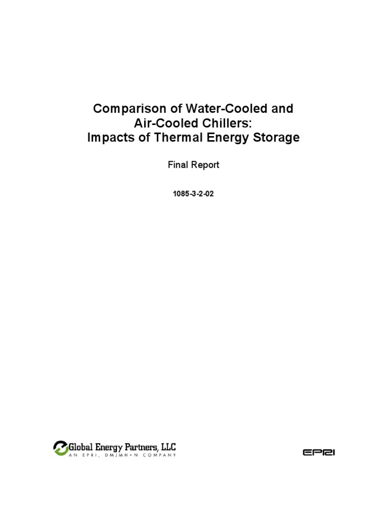 Water Vs Air Cooled Chillers 10853!2!02 Ab PDF Energy Storage Life Cycle Assessment