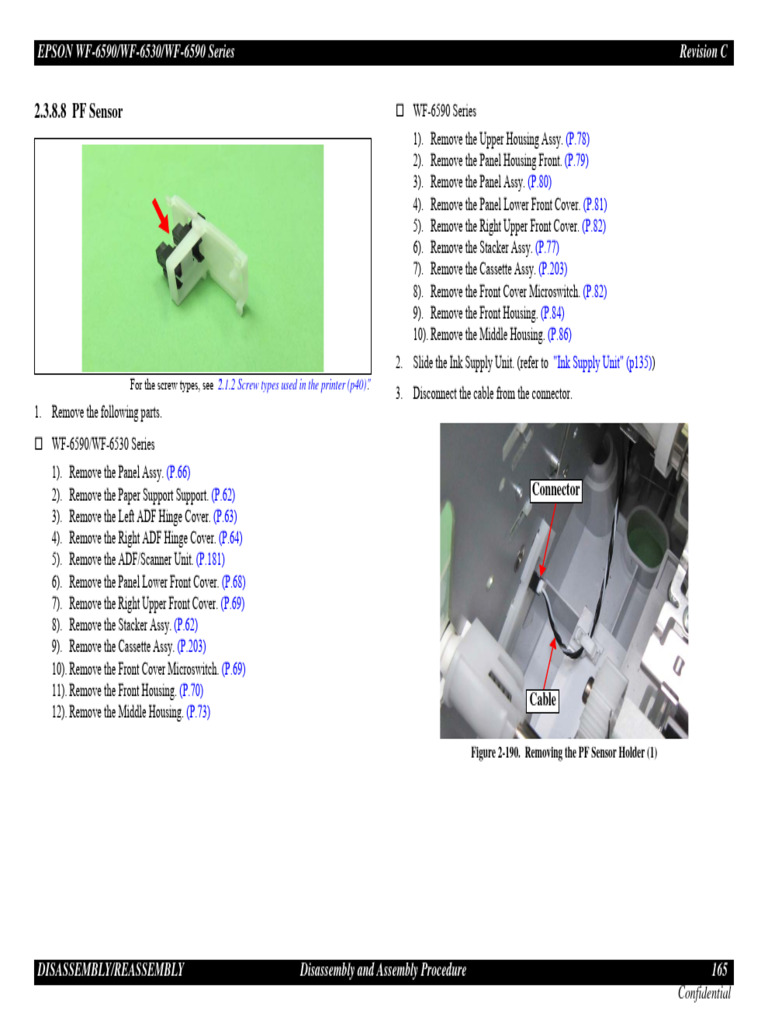 WF-6590 Series Disassembly Guide | PDF | Electrical Connector