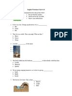 English Worksheet Unit 9-10