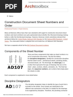 Construction Document Sheet Numbers - NCS Standard