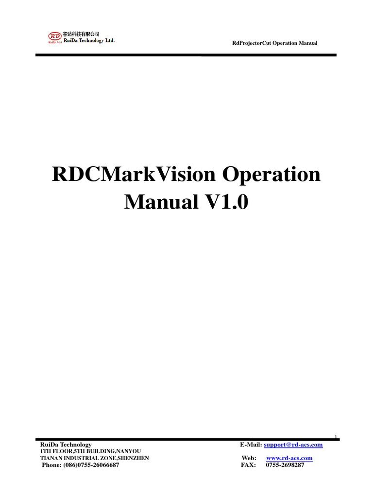 RdProjectorCut Operation Manual | PDF | Exposure (Photography) | Camera
