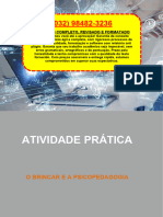 Resolução - (032 98482-3236) - Atividade Prática - o Brincar e A Psicopedagogia