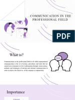 Communication in The Professional Field