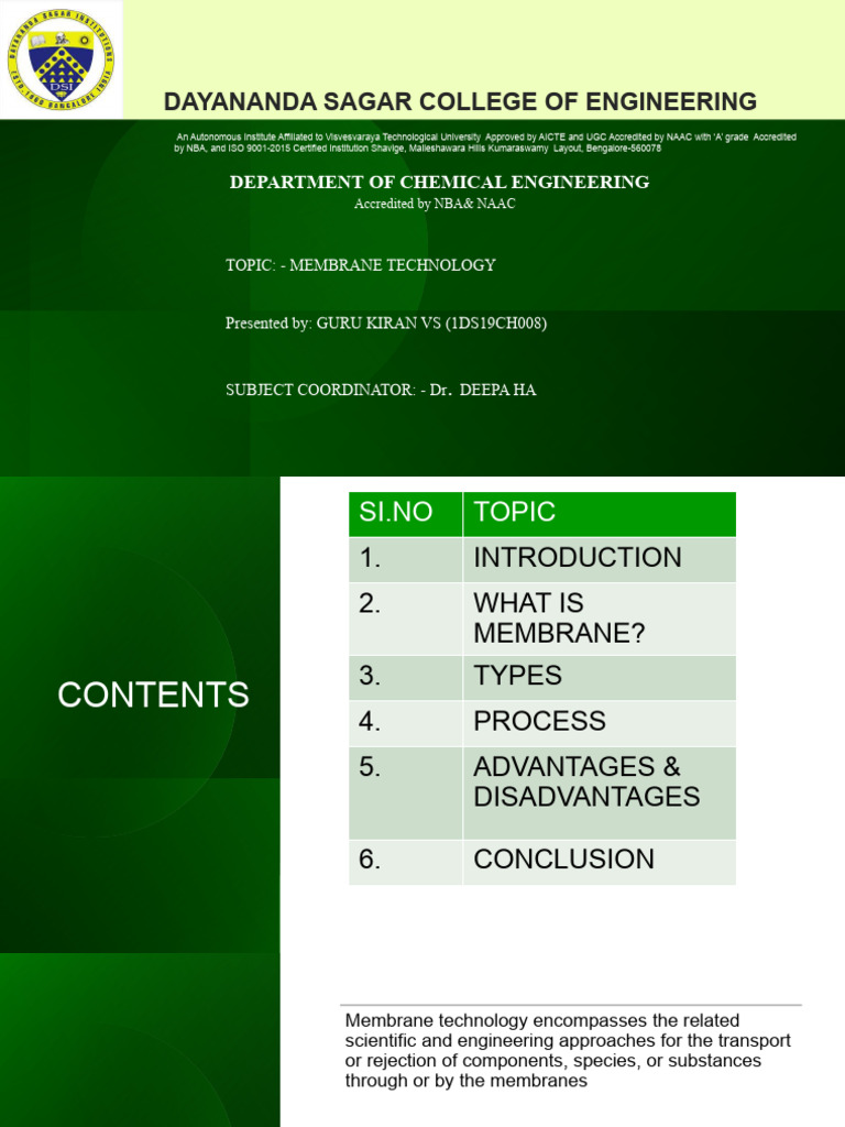 Membrane Technology Pdf Membrane Membrane Technology