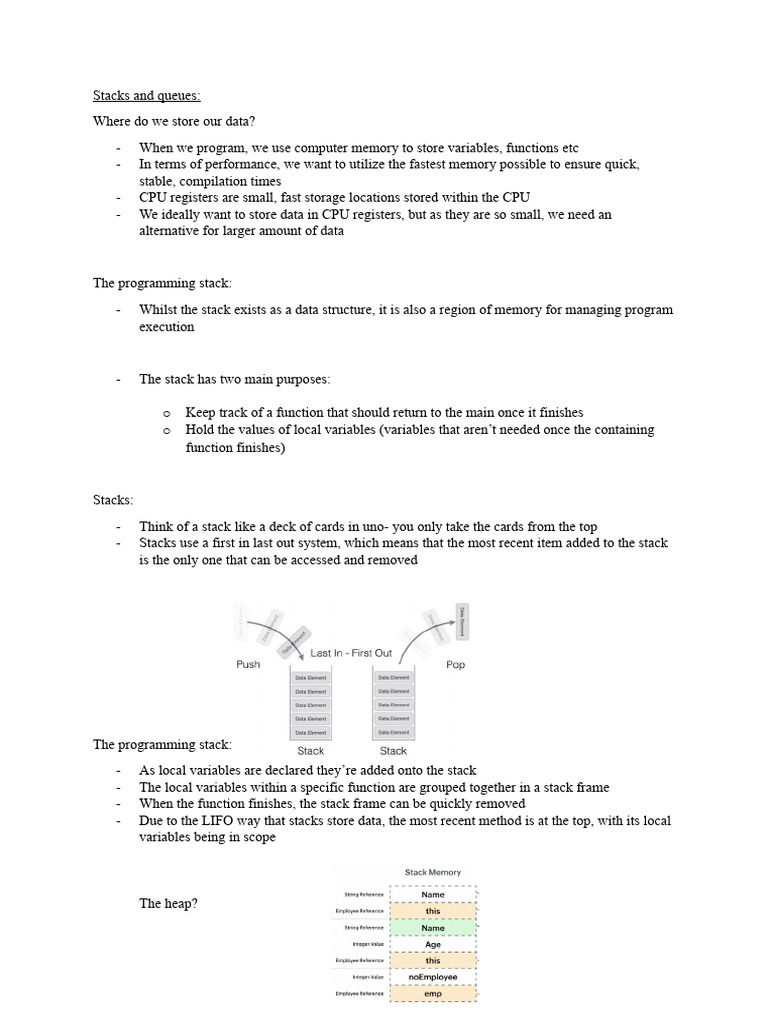 Stacks and queues | PDF | Queue (Abstract Data Type) | Variable ...