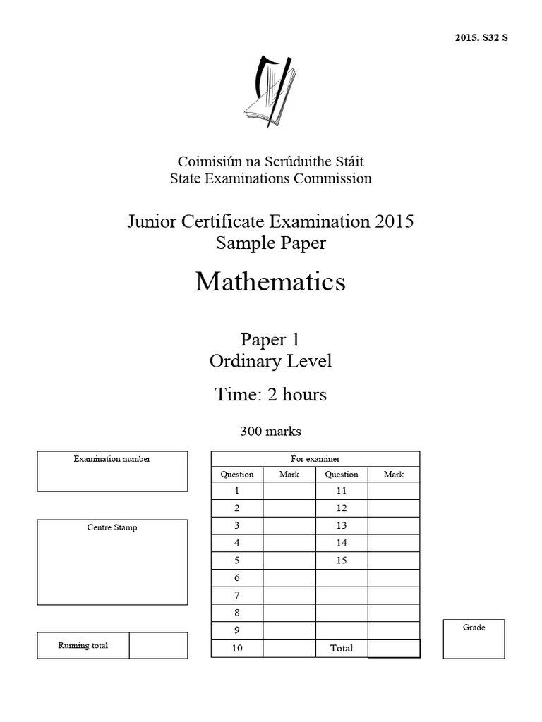 Ep Jco P1 2015 Sample Pdf Speed Interest