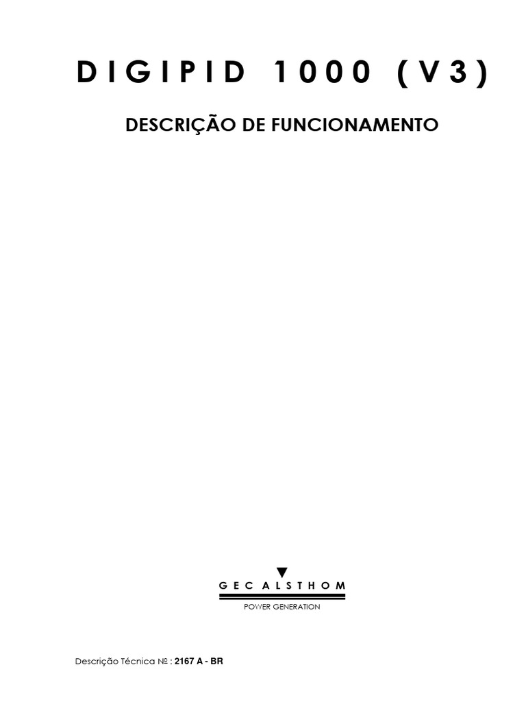 Descrição Técnica do DIGIPID 1000 | PDF | Fonte de energia | Eletrônicos