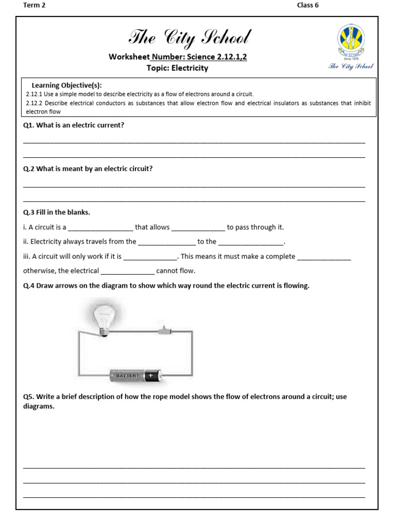 2.12.1,2 Worksheet | PDF | Electric Current | Electronics