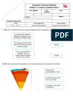 Evaluación Ciencias Naturales U5. Parte 1