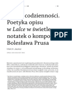 Cienie Codzienności Poetyka Opisu W