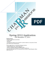 Spring 2012 Application