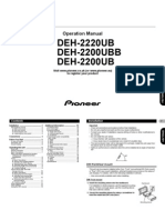 DEH-2220UB DEH-2200UBB DEH-2200UB: Operation Manual