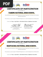 Certificate of Participation Superstars