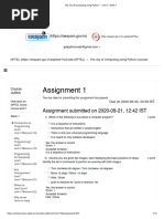 Assignment 1: Assignment Submitted On 2020-09-21, 12:42 IST