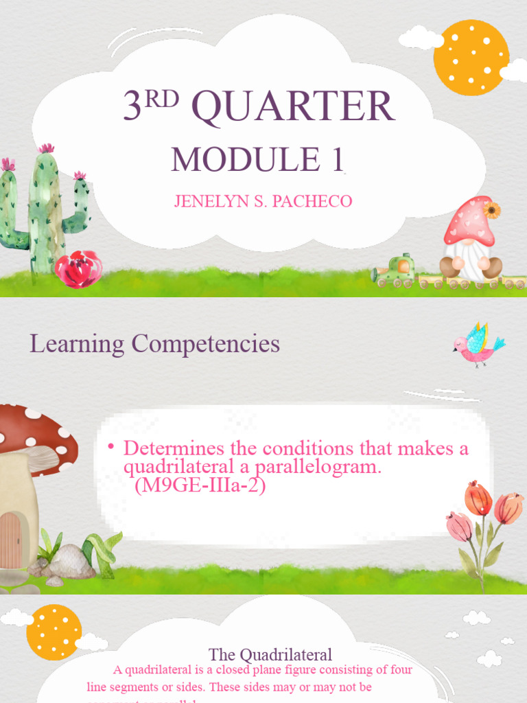 Quarter 3 Module 1 - 110826 | PDF | Rectangle | Euclidean Plane Geometry