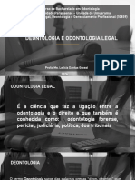 Odontologia Legal 1 Aula 1 Sem