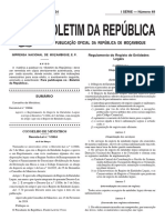 Regulamento das Entidades Legais