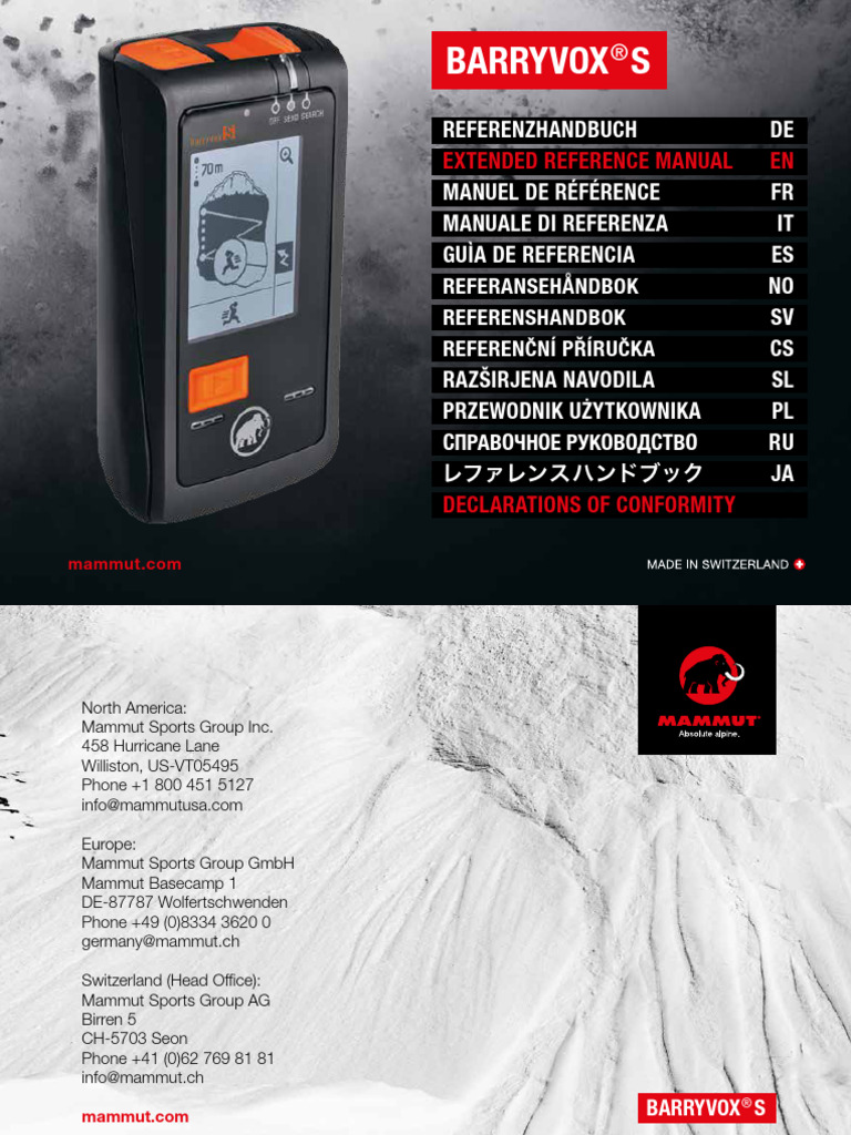 Barryvox S Extended Reference Guide en | PDF | Menu (Computing ...