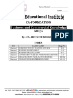 Business and Commercial Knowledge: Ca-Foundation