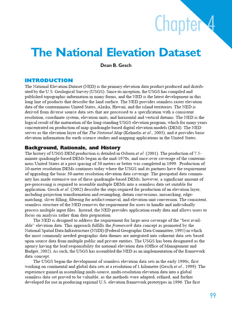National Elevation Dataset Overview | PDF | Topography | Elevation