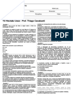 TD Revisão Uece - Prof. Thiago Cavalcanti