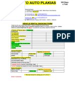 Vehicle Rental Booking Form