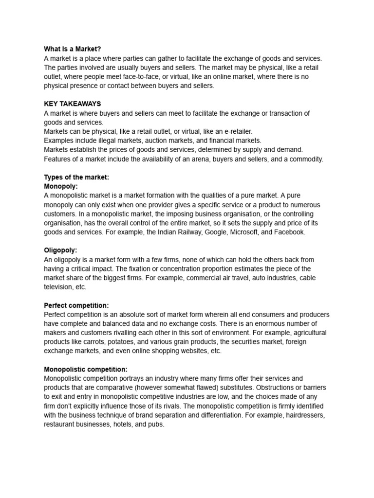 Types of Market Structures Explained | PDF | Monopoly | Market (Economics)