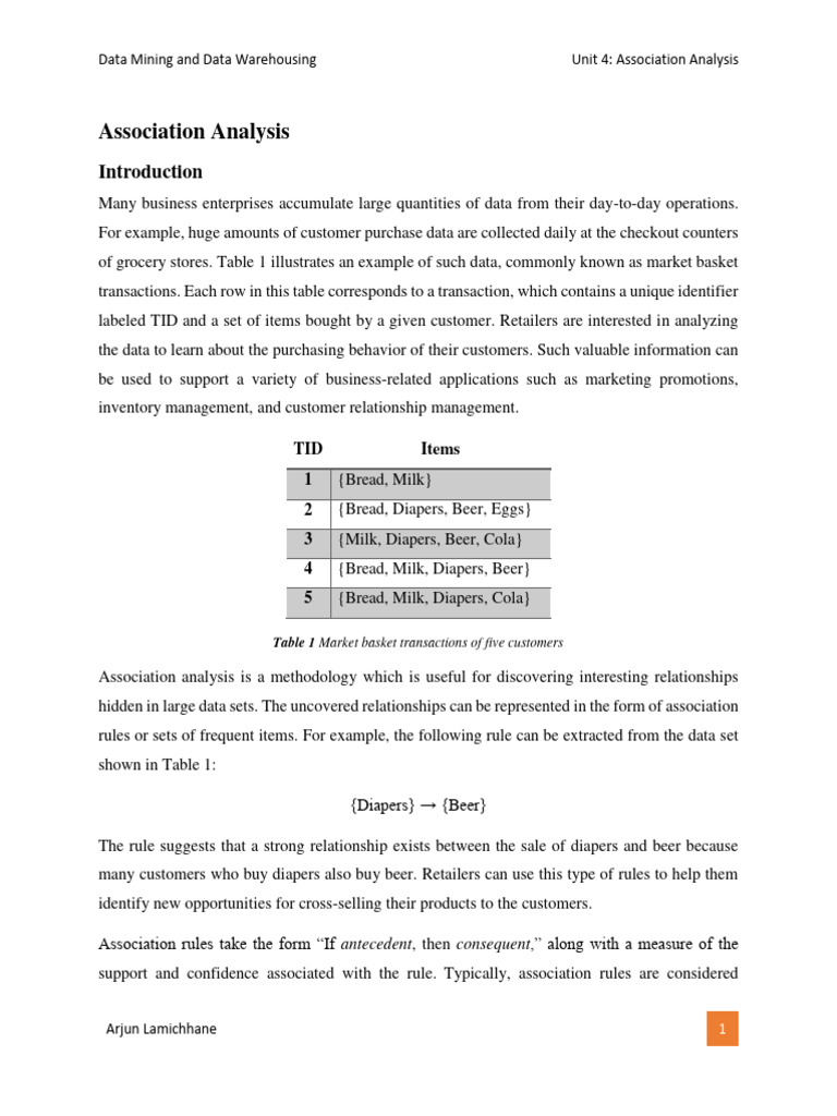 Understanding Association Analysis | PDF | Computing