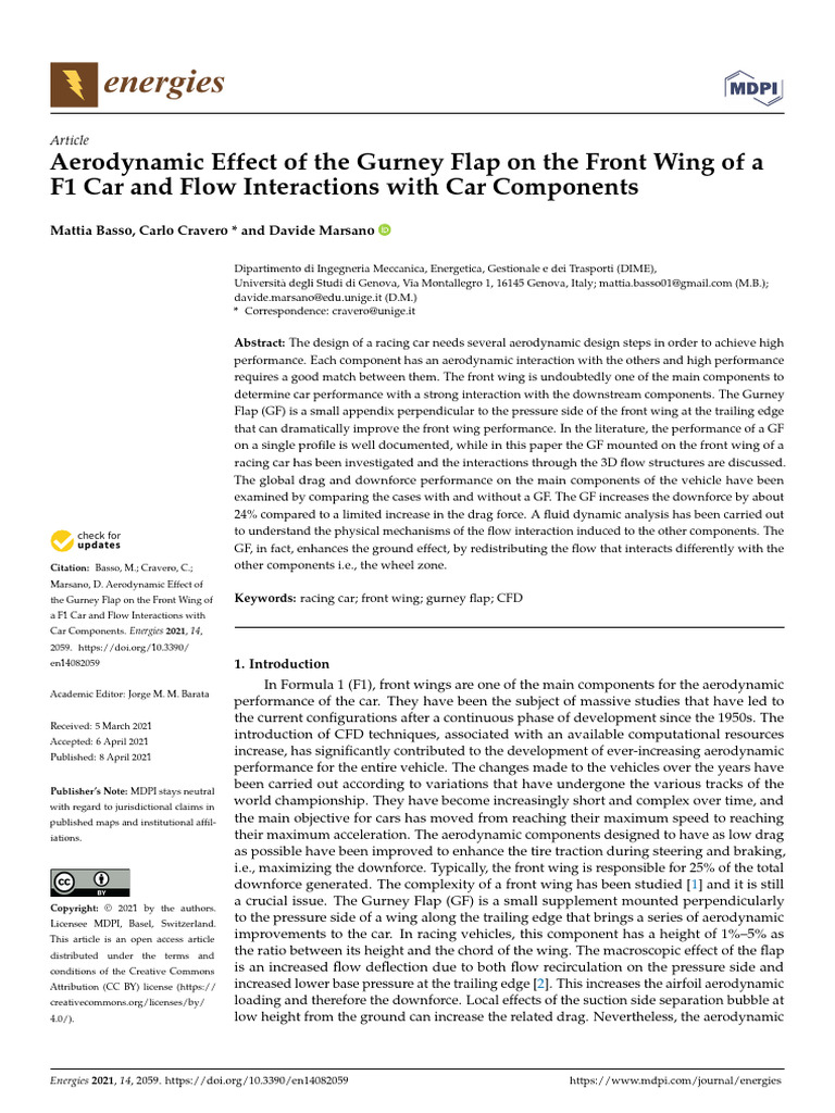 Energies 14 02059 | PDF | Computational Fluid Dynamics | Airfoil
