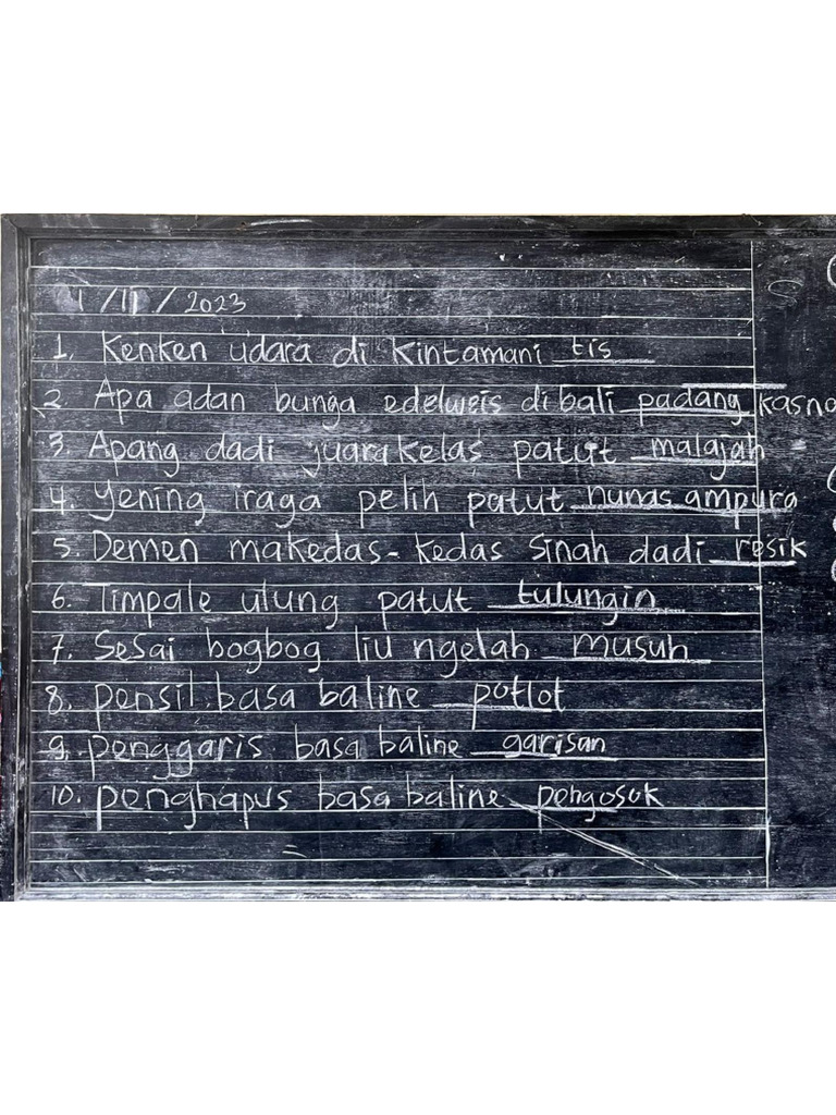 Latihan Bahasa Bali 1nov23 | PDF