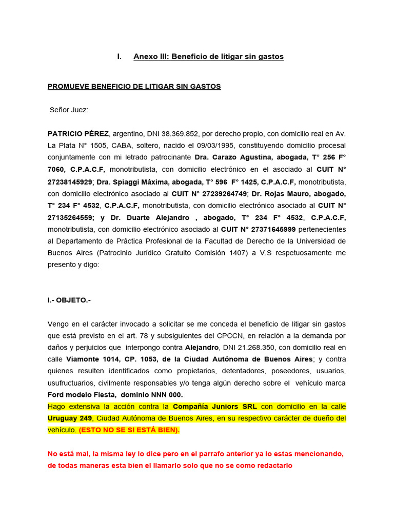 Beneficio de Litigar Sin GastosTPNUEVO | PDF | Justicia | Crimen y ...