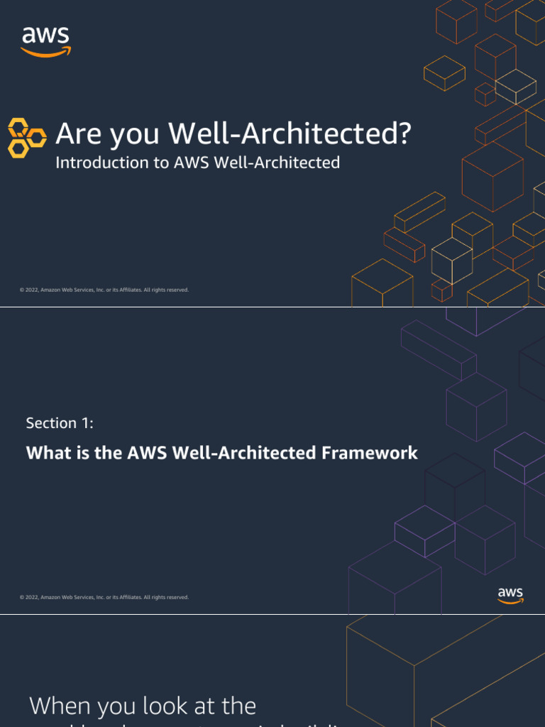 AWS Well-Architected Framework Overview | PDF | Amazon Web Services ...