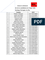 Lista de Asistencia Santiago Puringla