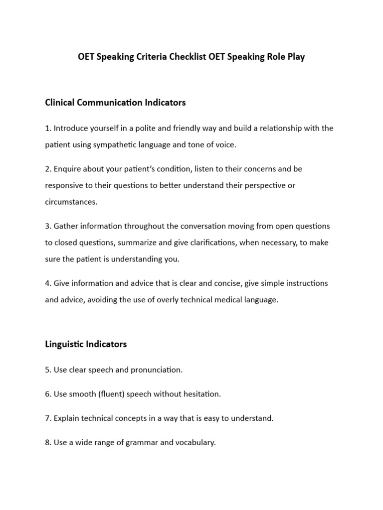 oet-speaking-criteria-checklist-oet-speaking-role-play-pdf