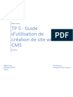 Rapport TP 5 Guide D'utilisation de Création de Site Web - CMS OUAMI Sefiane