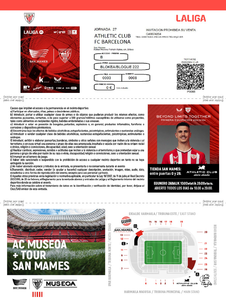 Entrada Athletic Barca | PDF