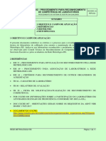 RM 02 - Procedimento para Reconhecimento de Competência de Laboratórios