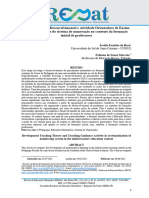 Teoria Do Ensino Desenvolvimental e Atividade Orientadora de Ensino Na Sistematização Do Sistema de Numeração No Contexto Da Formação Inicial Dos Professores 1